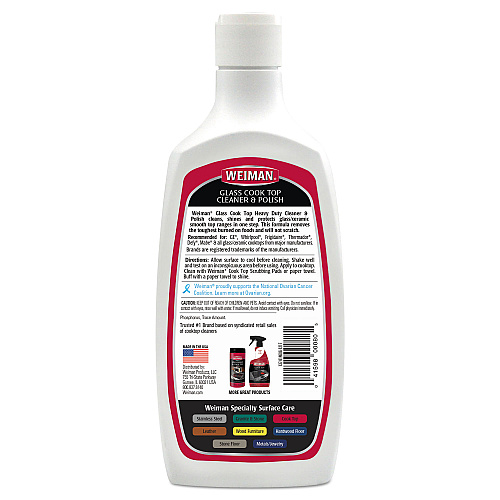 WEIMAN Glass Cook Top Cleaner and Polish, 20 oz Squeeze Bottle (137EA)