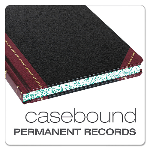 Boorum & Pease Extra-Durable Bound Book, Single-Page 5-Column Accounting, Black/Maroon/Gold Cover, 10.13 x 7.78 Sheets, 150 Sheets/Book (21150R)