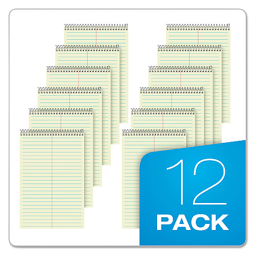 Ampad Steno Pads, Gregg Rule, Tan Cover, 60 Green-Tint 6 x 9 Sheets (25270)