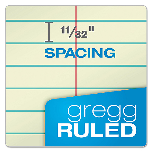 Ampad Steno Pads, Gregg Rule, Tan Cover, 60 Green-Tint 6 x 9 Sheets (25270)