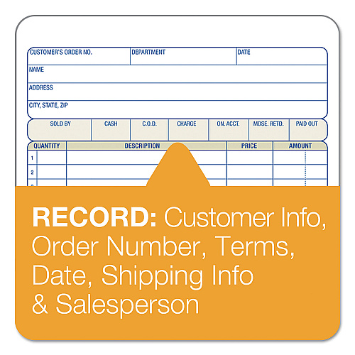 Adams 2-Part Sales Book, 18 Lines, Two-Part Carbon, 7.94 x 5.56, 50 Forms Total (DC5805)