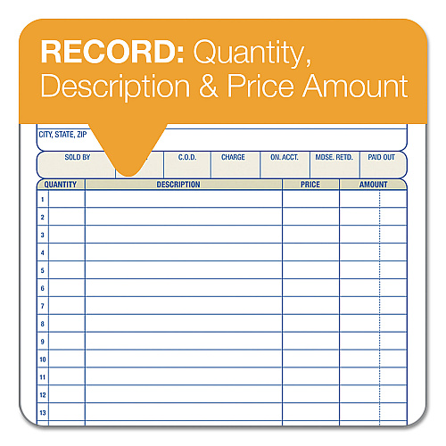 Adams 2-Part Sales Book, 18 Lines, Two-Part Carbon, 7.94 x 5.56, 50 Forms Total (DC5805)