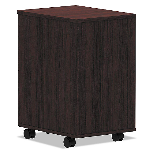 Alera Valencia Series Mobile Pedestal, Left or Right, 2 Legal/Letter-Size File Drawers, Mahogany, 15.38" x 20" x 26.63" (ALEVA582816MY)