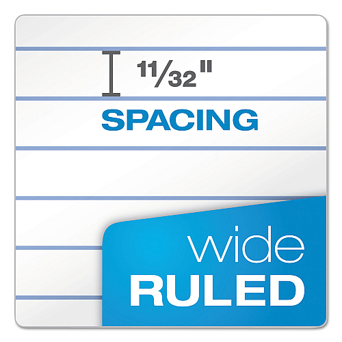 TOPS Reporters Notepad, Wide/Legal Rule, White Cover, 70 White 4 x 8 Sheets, 12/Pack (8030)