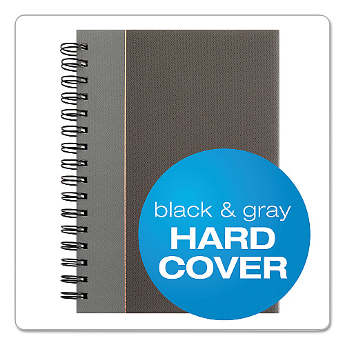 TOPS Royale Wirebound Business Notebooks, 1-Subject, Medium/College Rule, Black/Gray Cover, (96) 8.25 x 5.88 Sheets (25330)