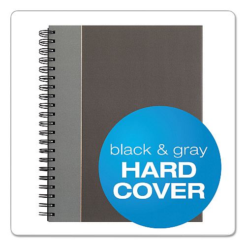 TOPS Royale Wirebound Business Notebooks, 1-Subject, Medium/College Rule, Black/Gray Cover, (96) 10.5 x 8 Sheets (25331)