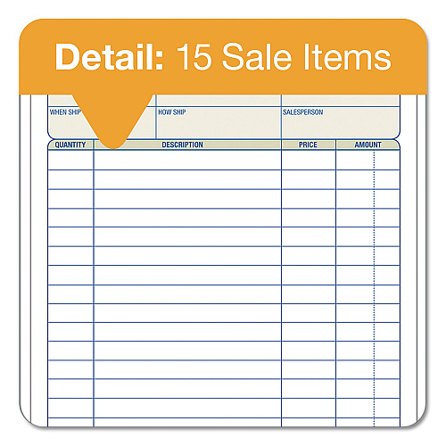 TOPS Sales Order Book, Two-Part Carbonless, 7.94 x 5.56, 50 Forms Total (46500)