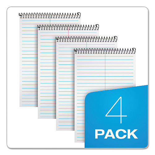 TOPS Second Nature Recycled Notepads, Gregg Rule, Brown Cover, 70 White 6 x 9 Sheets (74690)