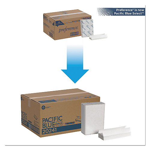 Pacific Blue&trade; Select C-Fold Paper Towels, 1-Ply, White, 2400 Towels (20241)