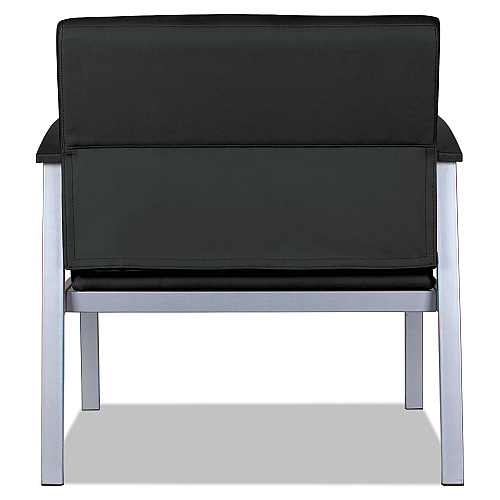 Alera metaLounge Series Bariatric Guest Chair, 30.51" x 26.96" x 33.46", Black Seat, Black Back, Silver Base (ALEML2219)