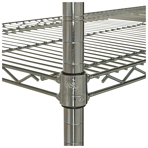 Alera NSF Certified Industrial Four-Shelf Wire Shelving Kit, 36w x 18d x 72h, Silver (ALESW503618SR)