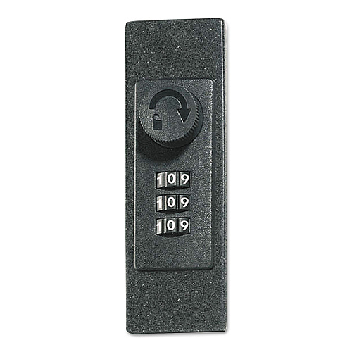 Durable Locking Key Cabinet, 36-Key, Brushed Aluminum, Silver, 11.75 x 4.63 x 11 (196623)