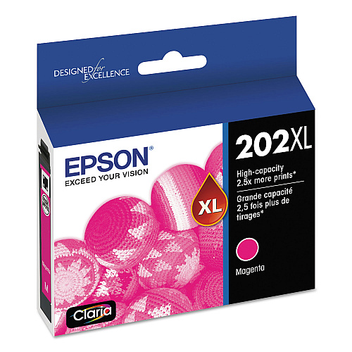 Epson T202XL320-S (202XL) Claria High-Yield Ink, 470 Page-Yield, Magenta
