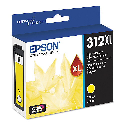 Epson T312XL420-S (312XL) Claria High-Yield Ink, 830 Page-Yield, Yellow