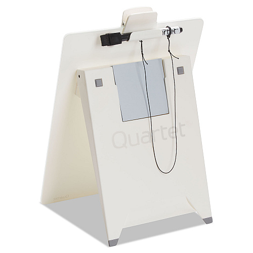 Quartet Glass Dry Erase Desktop Copy Holder, 20 Sheet Capacity, Glass/Plastic, White (GDE119)