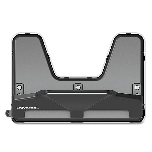 Universal 30-Sheet Three-Hole Power Assist Punch, 7 mm Holes, Black (UNV74325)