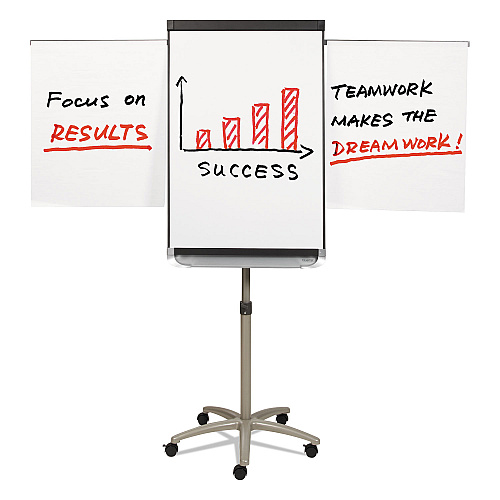 Quartet Prestige 2 Mobile Presentation Easel, 3 ft x 2 ft, Silver/White (ECM32P2)