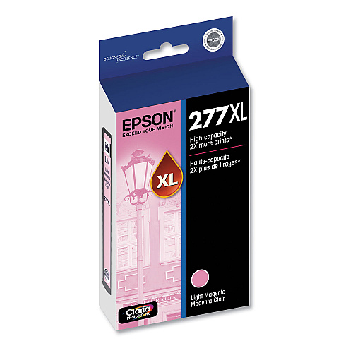 Epson T277XL620-S (277XL) Claria High-Yield Ink, 740 Page-Yield, Light Magenta