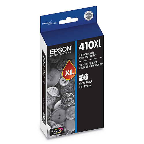 Epson T410XL120-S (410XL) Claria High-Yield Photo Ink, 500 Page-Yield, Black