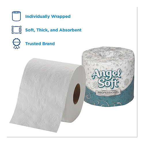 Georgia Pacific Professional Angel Soft ps Premium Bathroom Tissue, Septic Safe, 2-Ply, White, 450 Sheets/Roll, 40 Rolls/Carton (16840)