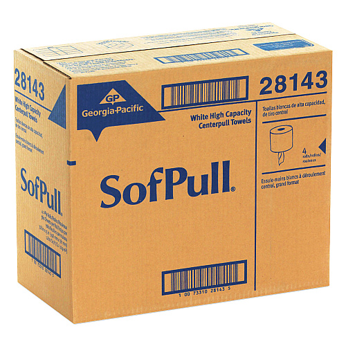 Georgia Pacific Professional SofPull Perforated Paper Towel, 1-Ply, 7.8 x 15, White, 560/Roll, 4 Rolls/Carton (28143)