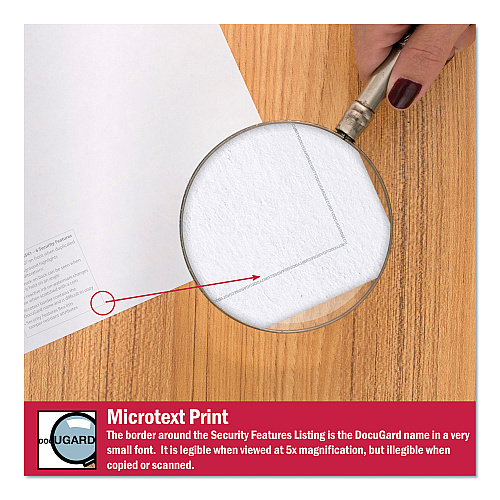 DocuGard Medical Security Papers, 24 lb Bond Weight, 8.5 x 11, Blue, 500/Ream (04541)