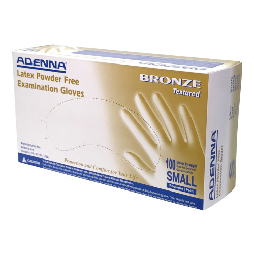 Safety Zone Bronze Latex Powder Free 5.5 Mil Exam Gloves White Sm, Case Of 1000 (BRZ642)