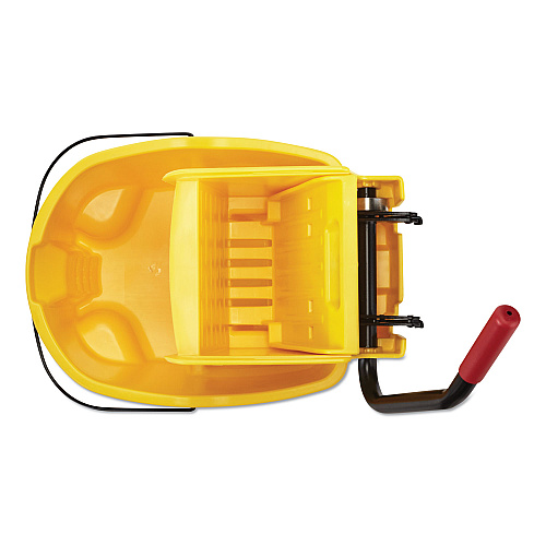 Rubbermaid Commercial WaveBrake 2.0 Bucket/Wringer Combos, Side-Press, 26 qt, Plastic, Yellow (FG748000YEL)