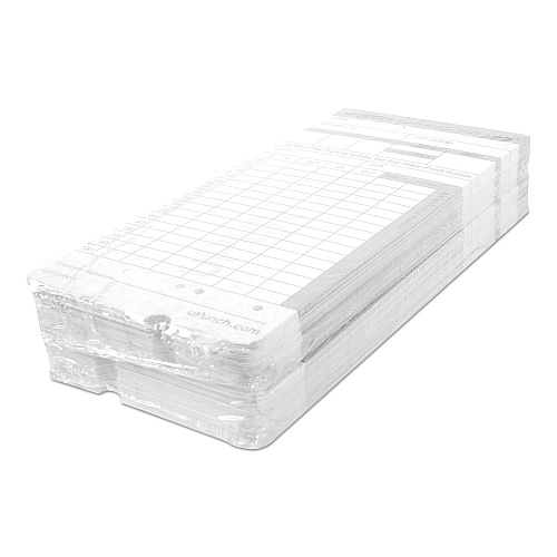 Time Clock Cards for uPunch HN2000/HN4000/HN4600, Two Sides, 7.5 x 3.5, 100/Pack (HNTCL2100)