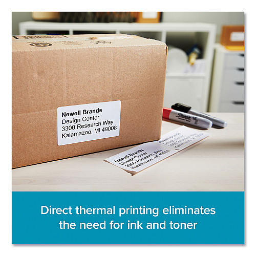 DYMO LW Shipping Labels, 2.31" x 4", White, 300 Labels/Roll, 6 Rolls/Pack 2 1/4" Height x 4" Width - Rectangle - Direct Thermal - White - 300 / Roll - 6 / Pack (2050765)