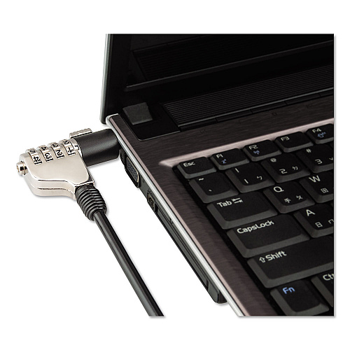 Innovera Combination Laptop Lock, 6 ft Steel Cable (IVR64673)