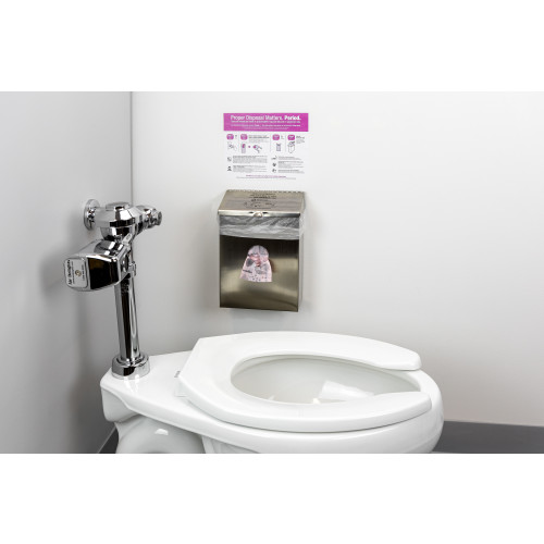 Scensibles Combination Receptacle Dispenser, Stainless Steel, 11"x8"x4", 1 Each, 10/cs (CDSS)