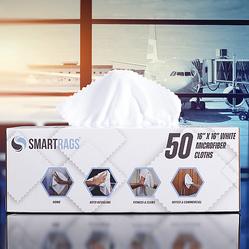 Smartrags Xl Microfiber 35 Gram 16x16 White, Case Of 400 (M931W)