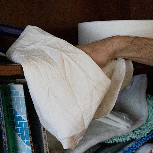 R-w39 Sheet Reclaimed Rags White - 25lb Box (R1-W39-25)