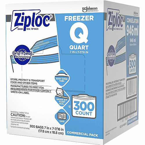 Ziploc Quart Freezer Bags Medium Size (364957)