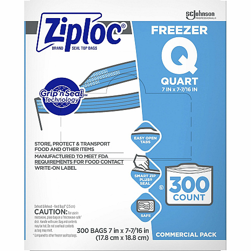 Ziploc Quart Freezer Bags Medium Size (364957)