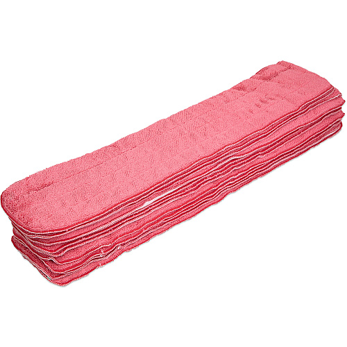 Microfiber Flat Wet Mop - 24", Red, Pack Of 12 (PNP830024R)