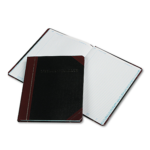 Boorum & Pease Laboratory Notebook, Data/Lab-Record Format, Black/Red Cover, (150) 10.38 x 8.13 Sheets (L21150R)
