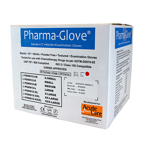 Pharma-choice Pharma-glove Sterile Nitrile 12, Chemo Approved-astm Tested, Case Of 200 (PGNS12-2XL)