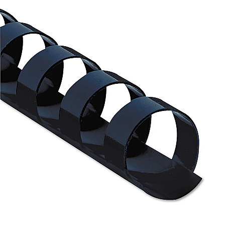 Fellowes Plastic Comb Bindings, 3/8" Diameter, 55 Sheet Capacity, Navy Blue, 100/Pack (52505)