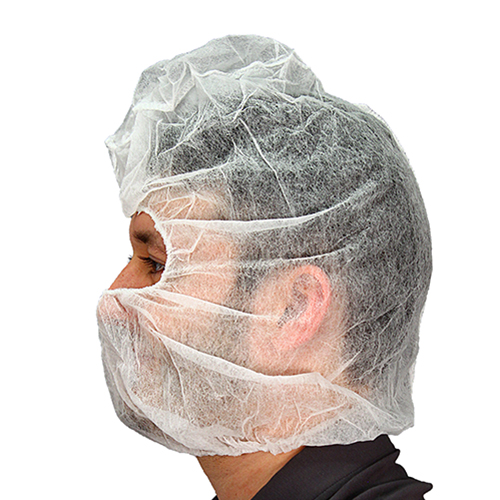 Polylite Hood Beard Cover 14 Gram White One Size 1000/cs, Case Of 1000 (M2302W)