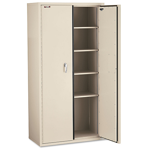 FireKing Storage Cabinet, 36w x 19.25d x 72h, UL Listed 350 Degree, Parchment (CF7236D)