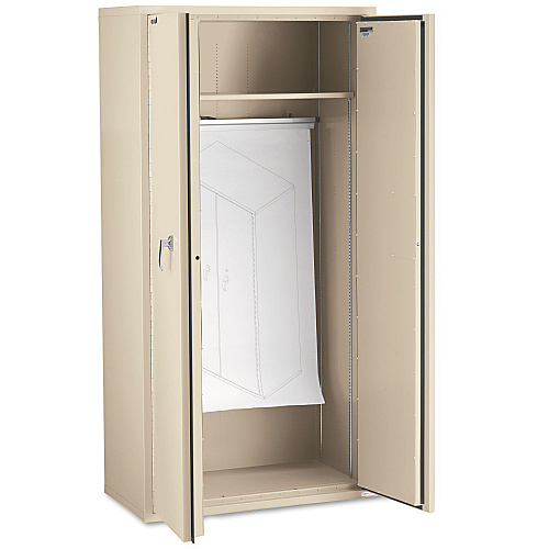 FireKing Storage Cabinet, 36w x 19.25d x 72h, UL Listed 350 Degree, Parchment (CF7236D)