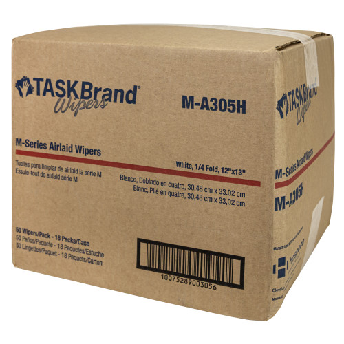 Taskbrand Airlaid Md White 12x13 Qf Pb 18 50, Case Of 900 (M-A305H)