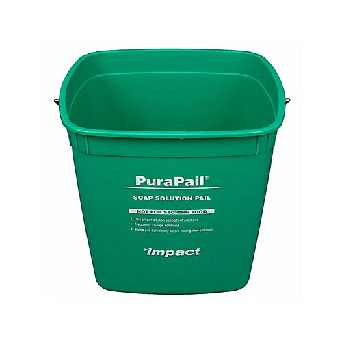 Impact Purapail 6 Qt Utility Bucket, Green For Cleaning Solutions, Haccp-compliant Cleaning Pail With Clear Labeling, Cross-contamination Risk Reduction, Comfortable Handle, Case Of 12 (5506-14C)