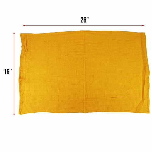Huck Cotton Cleaning Towels 16x26 Yellow - Pack Of 12 (ABSBNT-YELW)