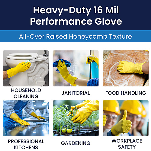 Proworks Latex 16 Mil General Purpose Gloves Yellow Sm, Case Of 120 (GL-L116LS)