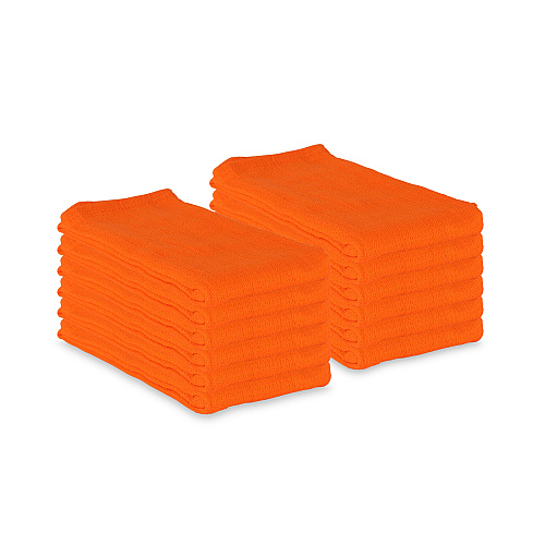 Huck Cotton Cleaning Towels 16x26 Orange - Pack Of 12 (ABSBNT-ORNG)