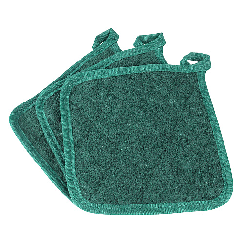 Cooks Linen Pot Holder 7x7 Green - Case Of 144 (POT-GREEN-CS)