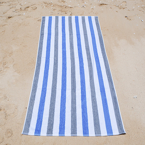 Cabo Cabana Beach Towel 30x70 Greyavy - Case Of 24 (CABOCABANA-GY/NV-CS)